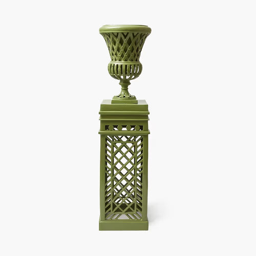 Lattice Pedestal with the matching Lattice Garden Urn on top