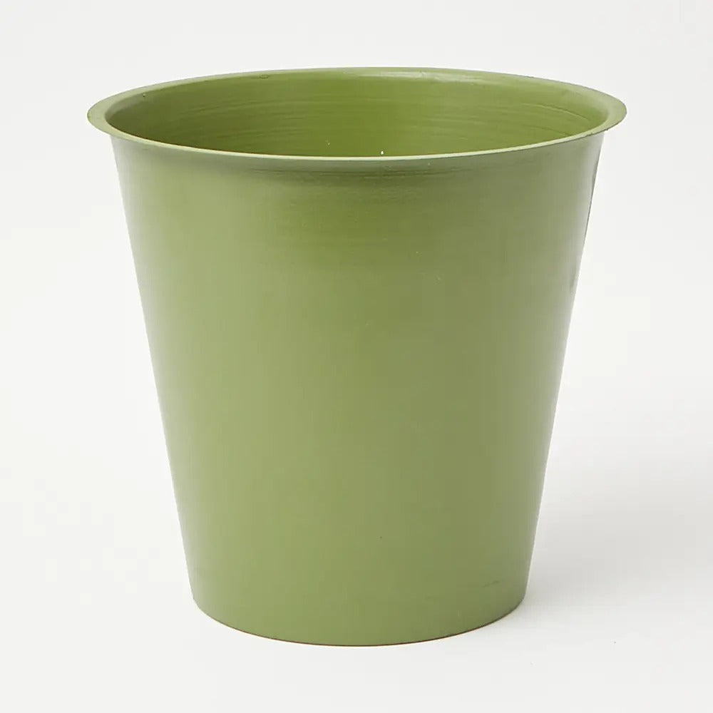Olive green water liner included with the Lattice Garden Urn